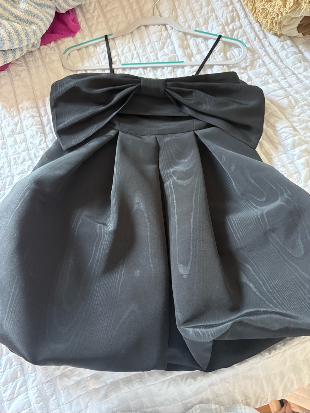 LoveShackFancy Black Bow-Front Circle Skirt